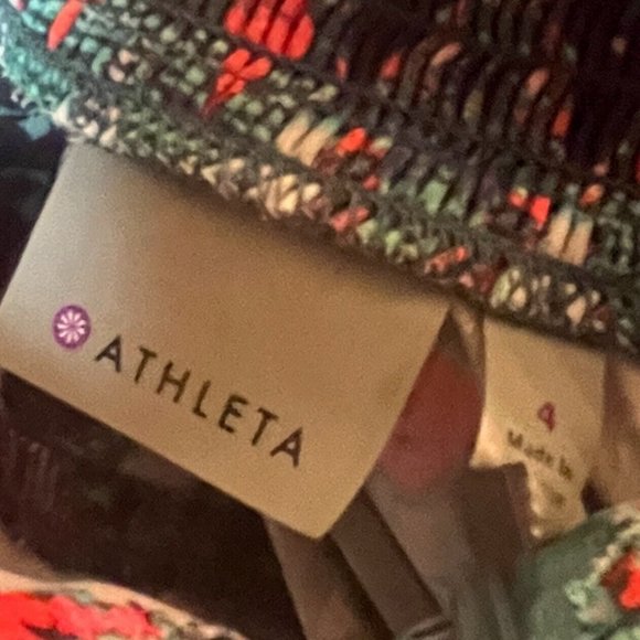 Athleta Dress Size 4 Pack Everywhere Floral Halter Athletic Swim Boho Blue Red - Picture 8 of 11